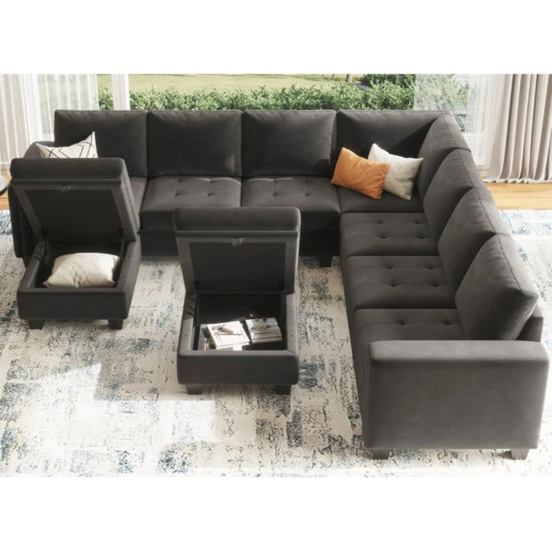 Moris Modular Corner Fabric Sofa – Modern Versatile Sectional