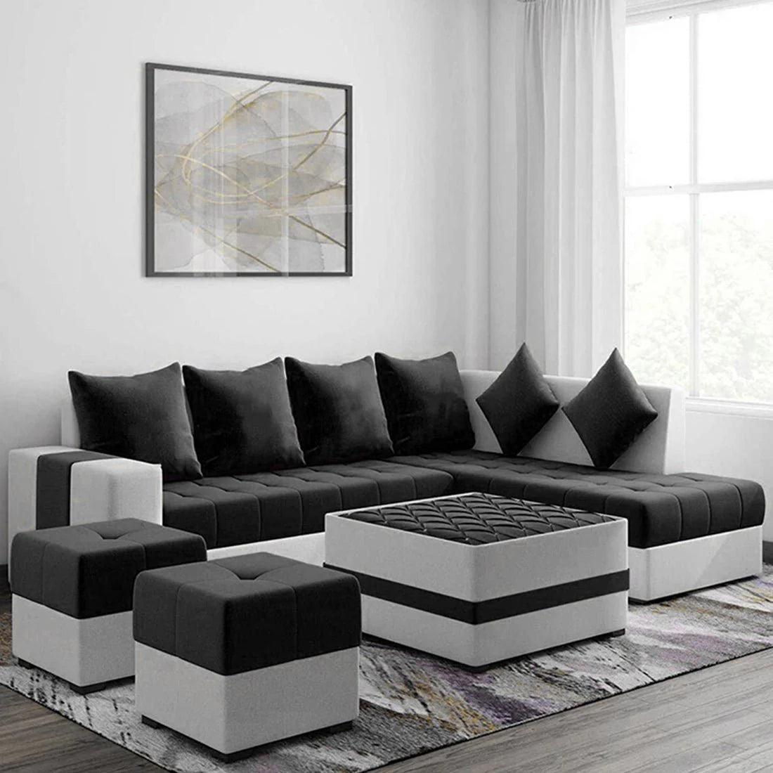 Steffan L-Shape Sofa – Modern Comfortable Sectional Couch