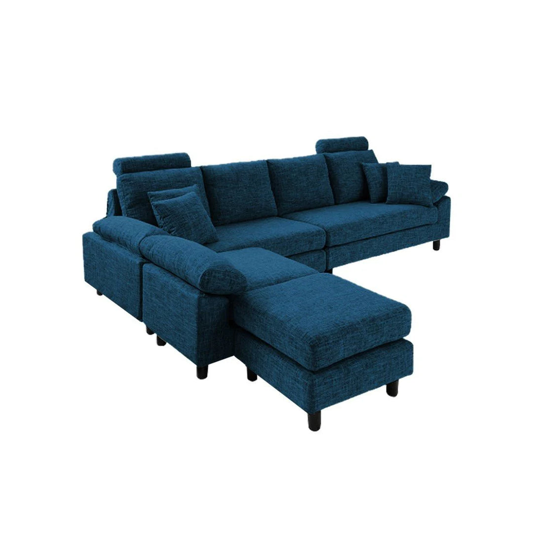 Ferguson 6 Seater Interchangeable L Shape Sofa – Flexible & Spacious Design