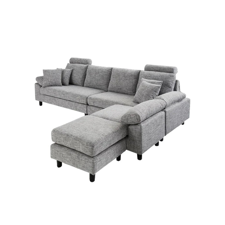 Ferguson 6 Seater Interchangeable L Shape Sofa – Flexible & Spacious Design