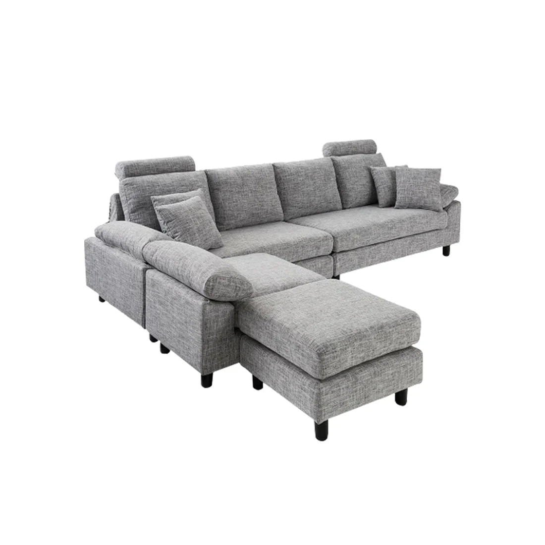 Ferguson 6 Seater Interchangeable L Shape Sofa – Flexible & Spacious Design