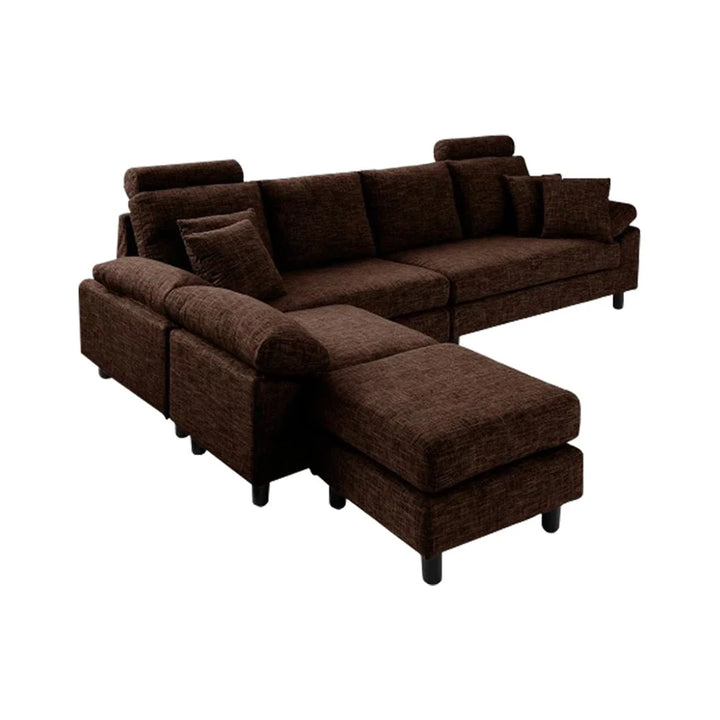 Ferguson 6 Seater Interchangeable L Shape Sofa – Flexible & Spacious Design
