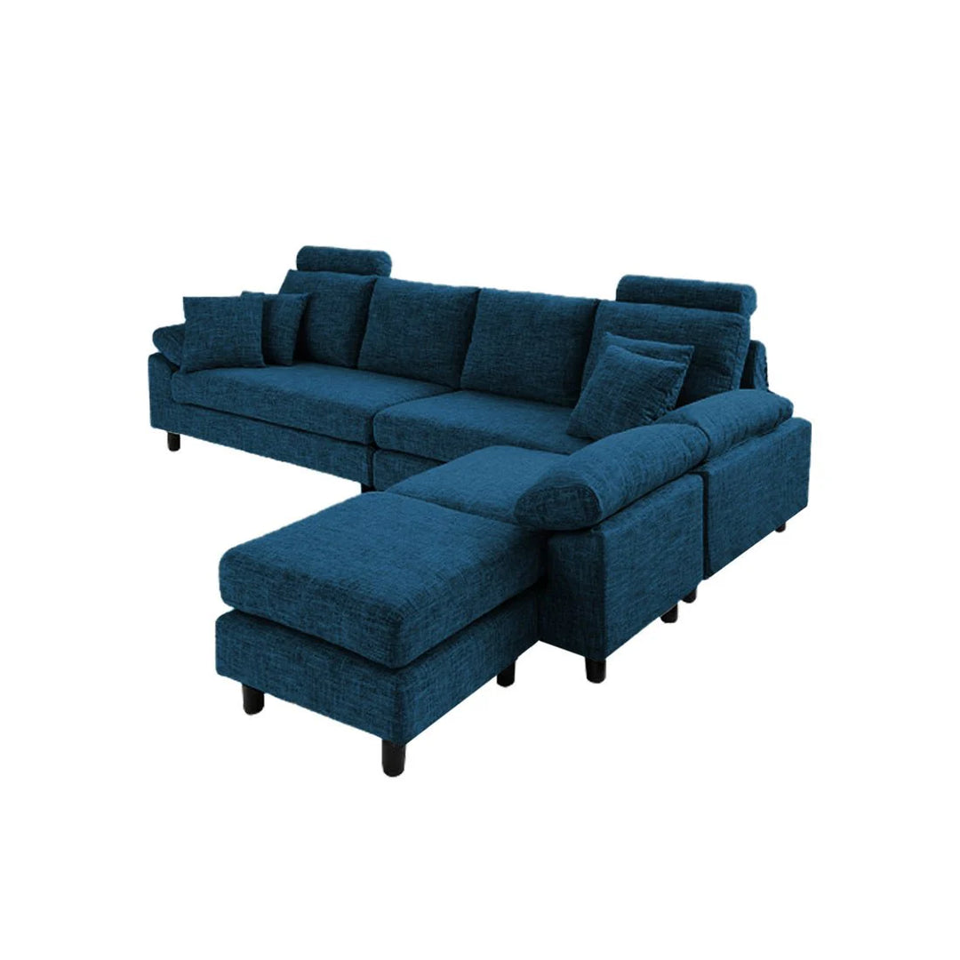 Ferguson 6 Seater Interchangeable L Shape Sofa – Flexible & Spacious Design