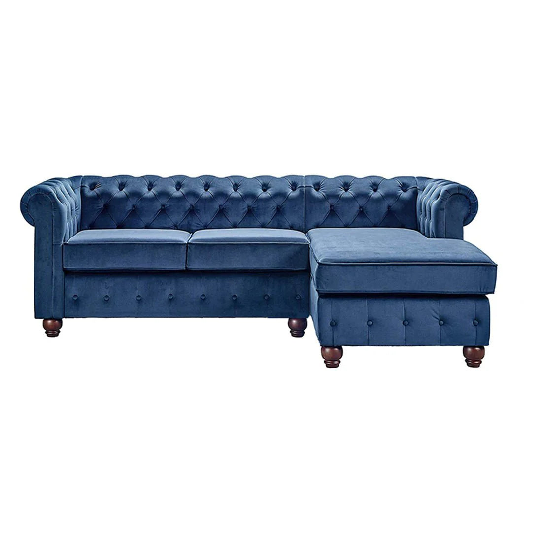 Eureka Solid Wood L Shape Fabric Chesterfield Sofa – Abi Convenient Store