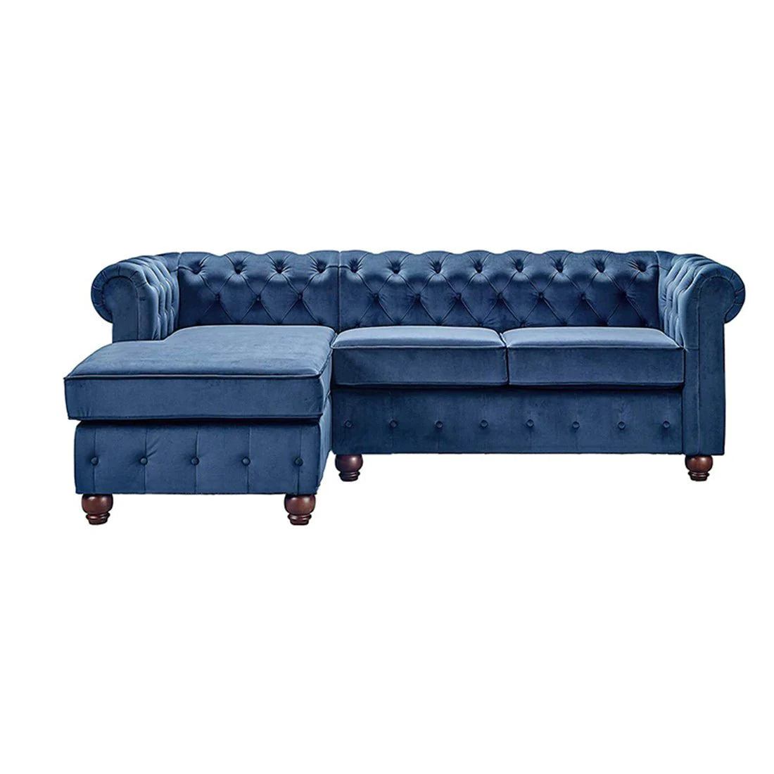 Eureka Solid Wood L Shape Fabric Chesterfield Sofa – Abi Convenient Store