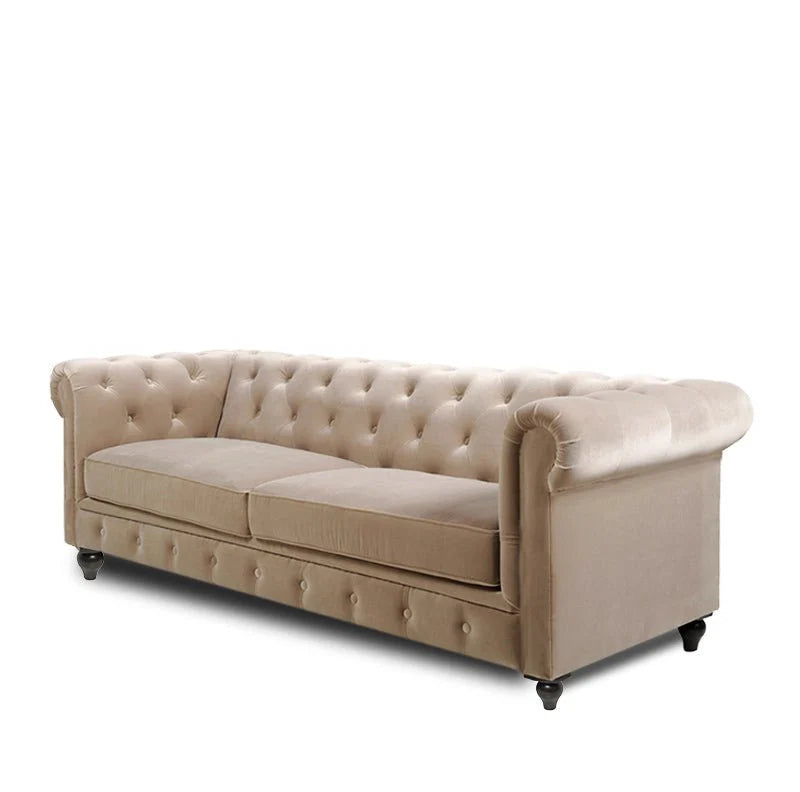Hendrix Solid Wood Fabric Chesterfield Sofa – Abi Convenient Store