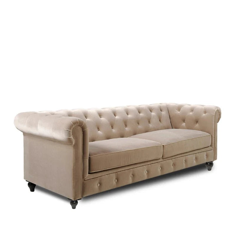 Hendrix Solid Wood Fabric Chesterfield Sofa – Abi Convenient Store