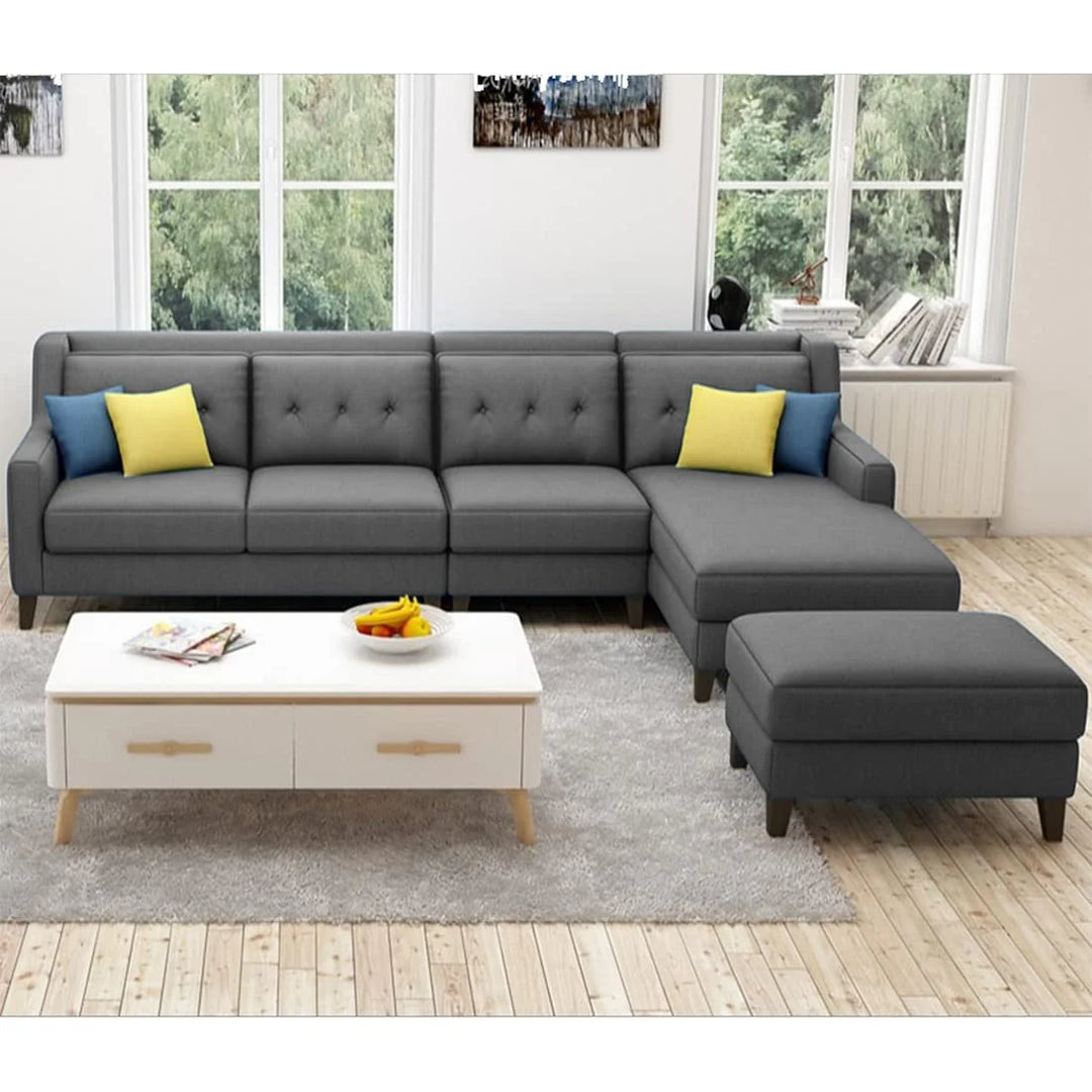 Milner L Shape Sofa with Ottoman – Abi Convenient Store