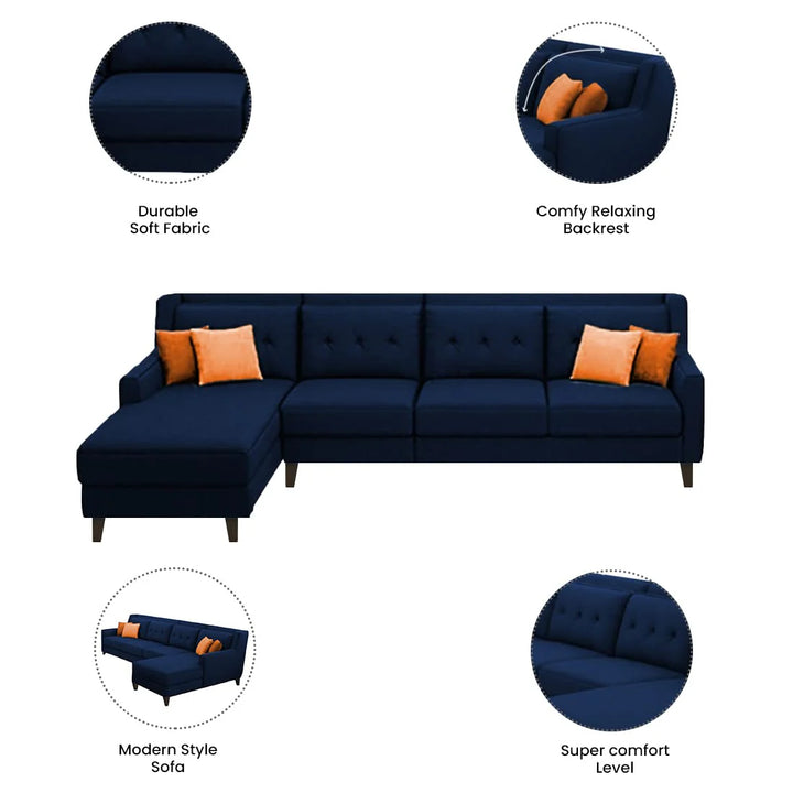 Milner L Shape Sofa with Ottoman – Abi Convenient Store