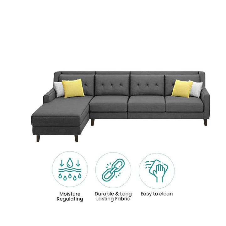 Milner L Shape Sofa with Ottoman – Abi Convenient Store