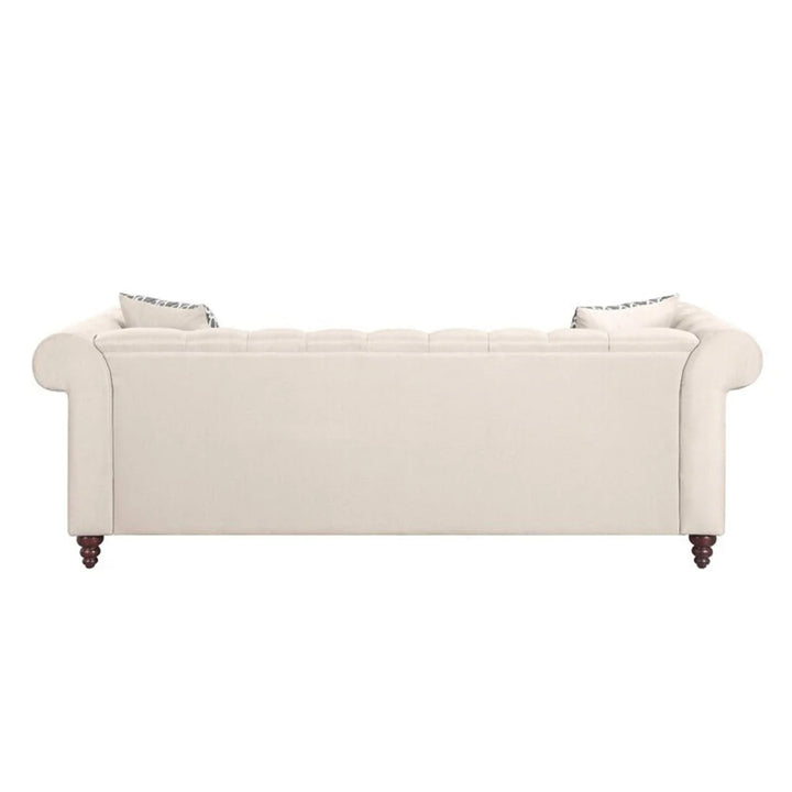 Sage Solid Wood Chesterfield Sofa With Ottoman – Abi Convenient Store