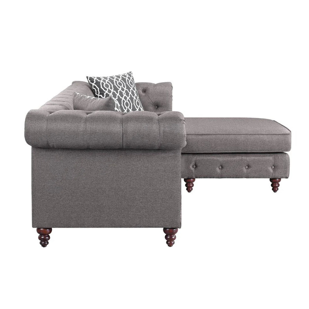 Sage Solid Wood Chesterfield Sofa With Ottoman – Abi Convenient Store