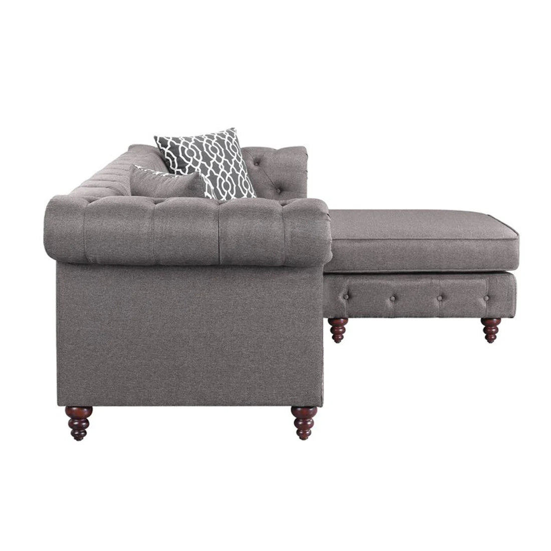 Sage Solid Wood Chesterfield Sofa With Ottoman – Abi Convenient Store