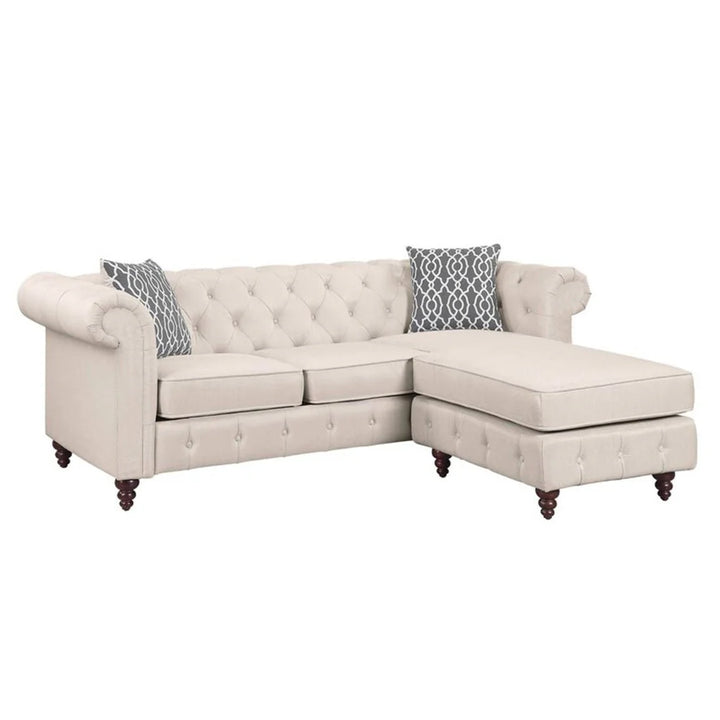 Sage Solid Wood Chesterfield Sofa With Ottoman – Abi Convenient Store