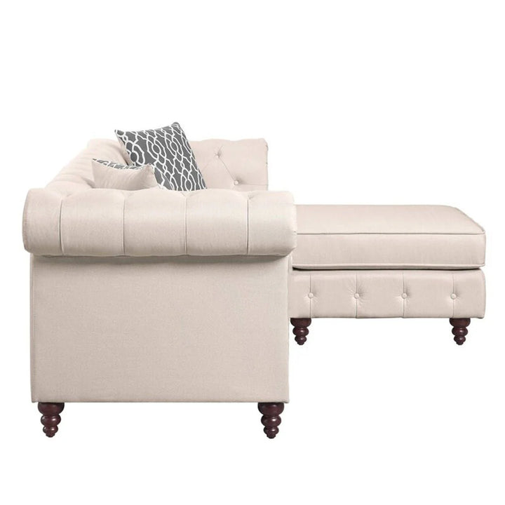 Sage Solid Wood Chesterfield Sofa With Ottoman – Abi Convenient Store