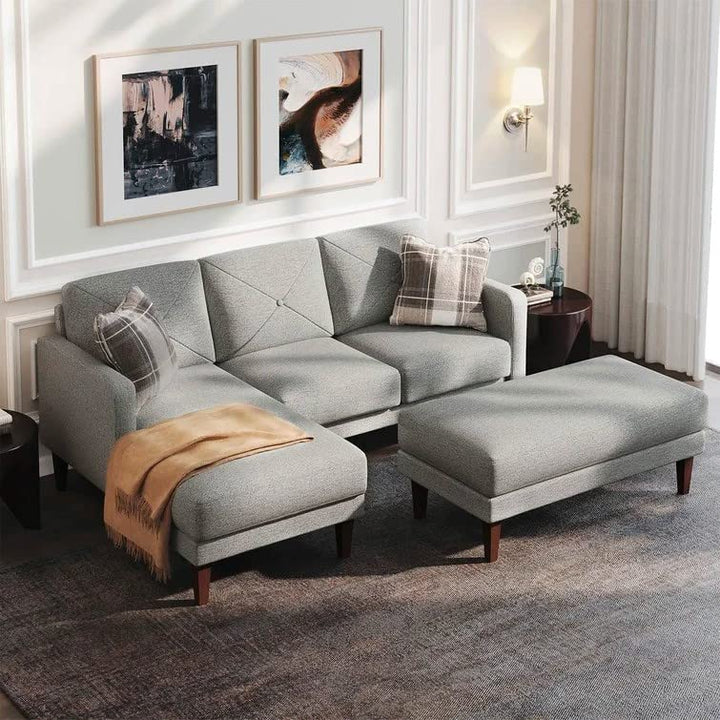 Yuka L Shape Sofa Furniture with 2 Seater Bench – Abi Convenient Store