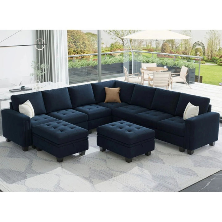 Moris Modular Corner Fabric Sofa – Modern Versatile Sectional